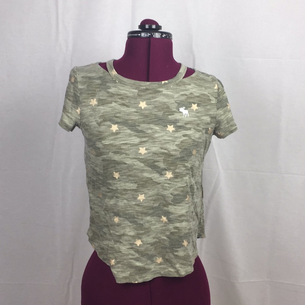 Girls Camo Gold Star Shirt